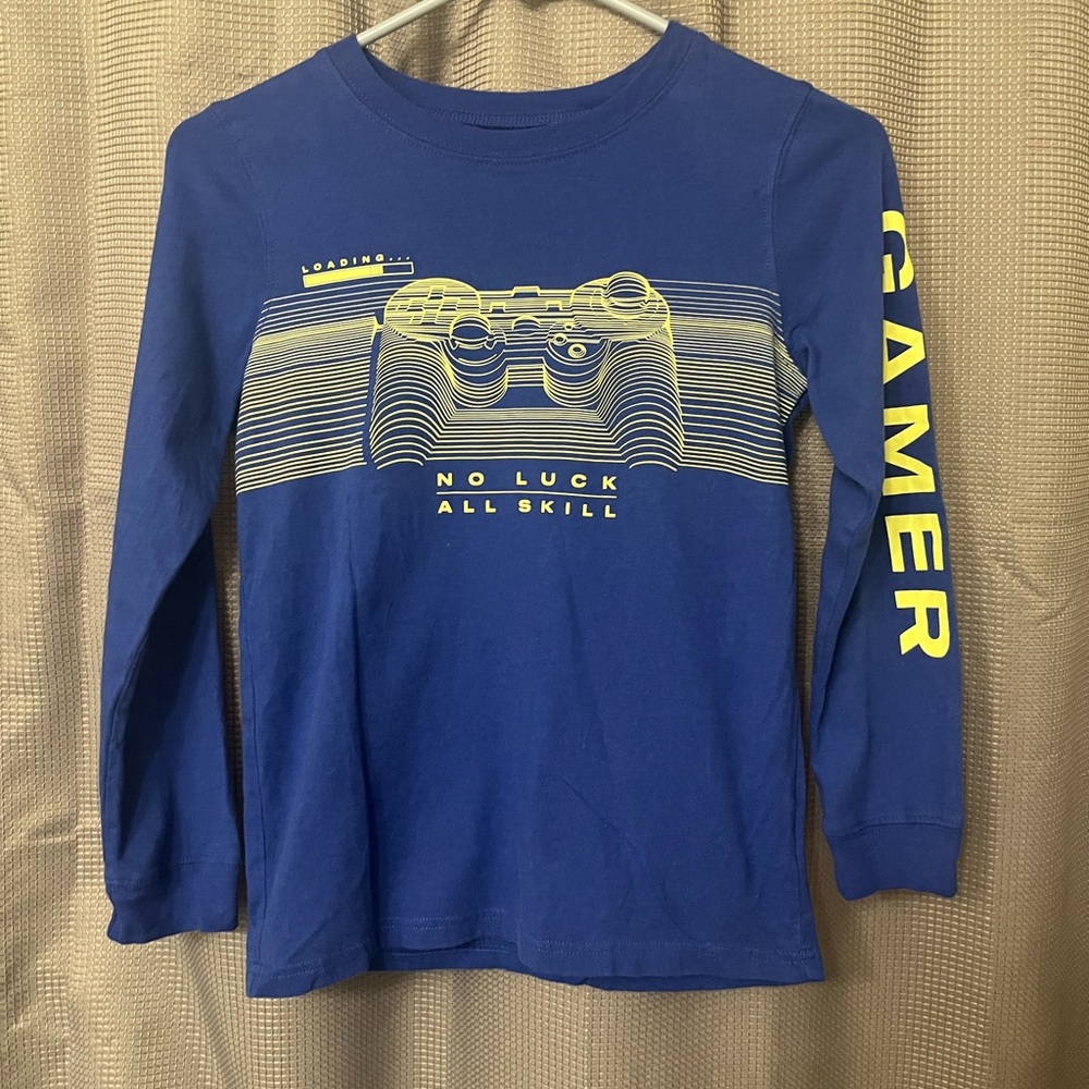 Carter's Blue and Yellow Long Sleeve Gamer Tee